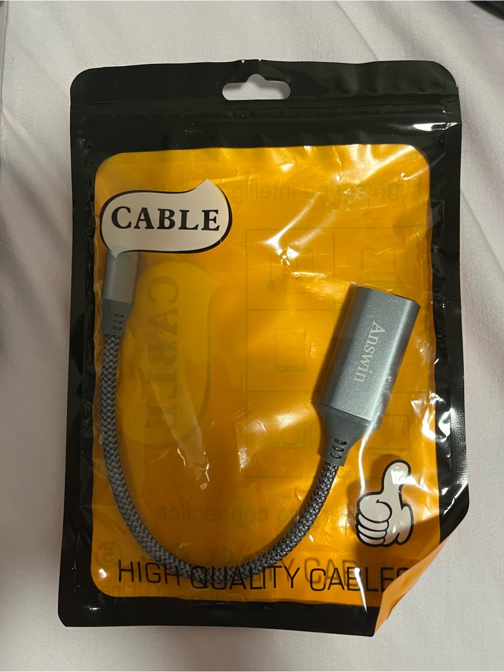 HDMI to  usb CAble Charging Cable Pack - Yellow & Black Packaging